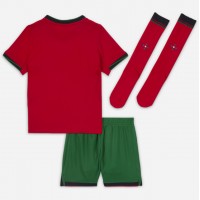 Camisa de Futebol Portugal Equipamento Principal Infantil Europeu 2024 Manga Curta (+ Calças curtas)